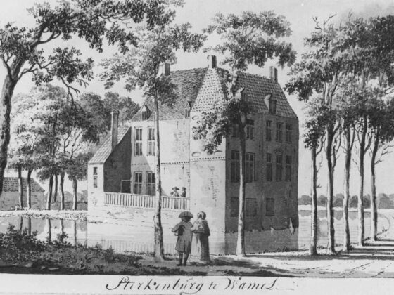Het verdwenen Huis Sterkenburg te Wamel omstreeks 1786 (beeld: Wikipedia)