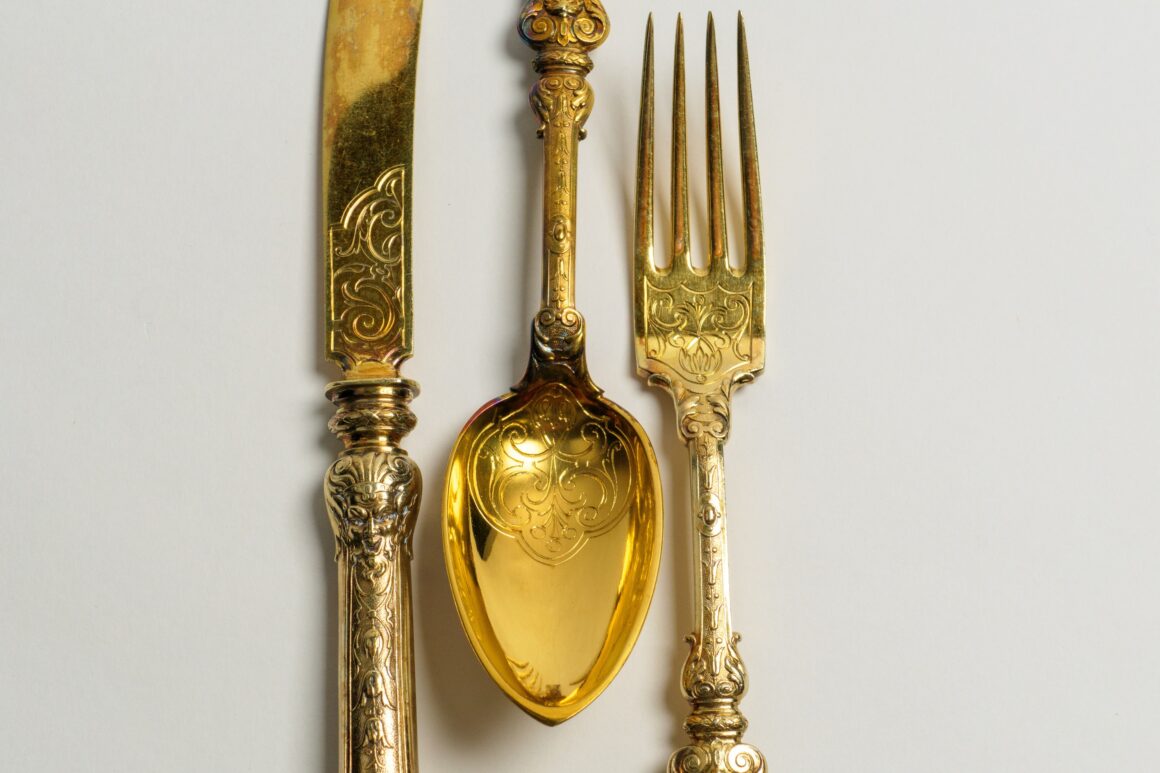 Details van de kersttafel in Huis Doorn (foto: ©Theo Scholten)